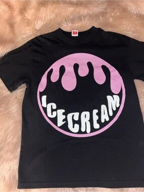 ICECREAM BBC Graphic Tee with Pink Drip Logo